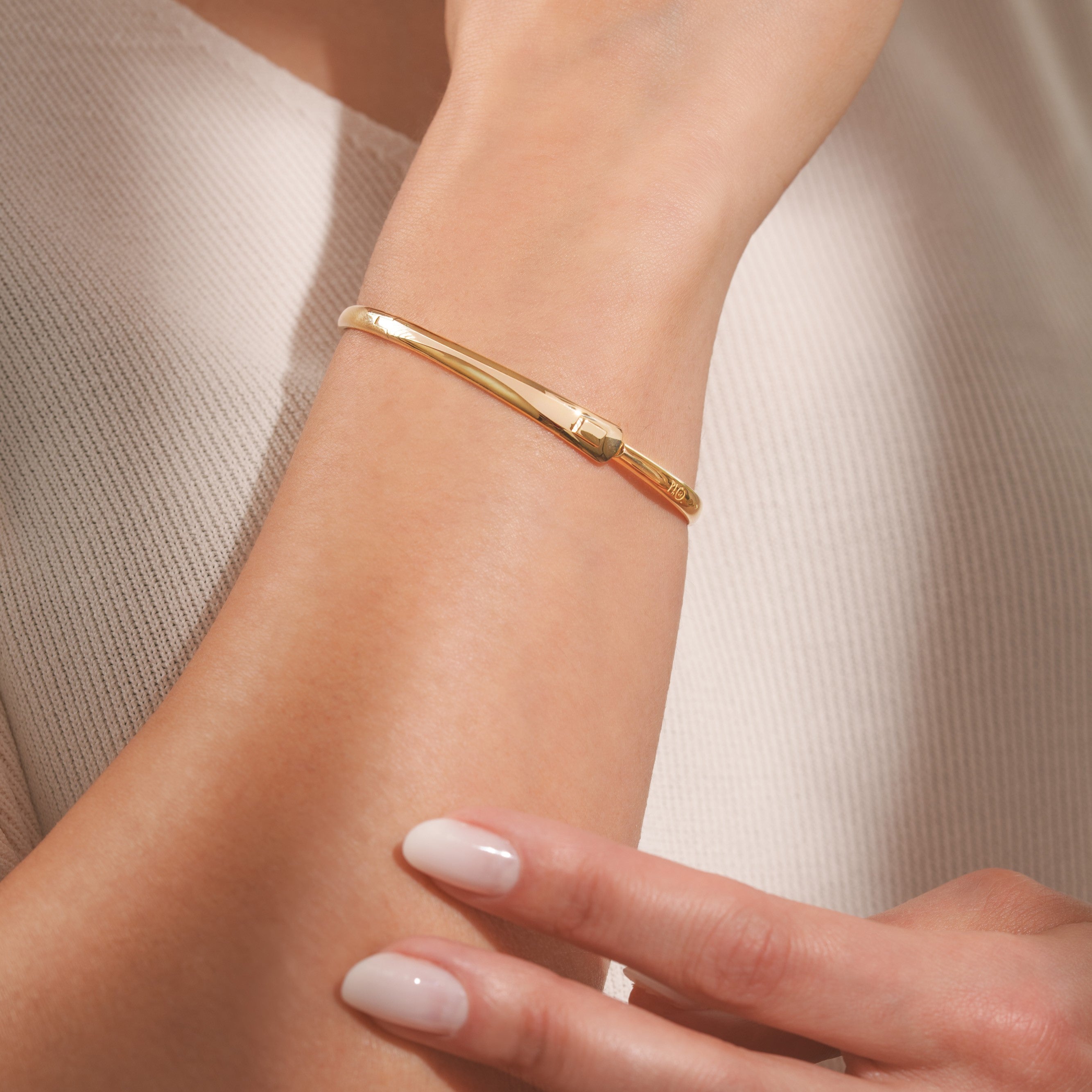 Bracelet Jonc Avenir en or 3 mm