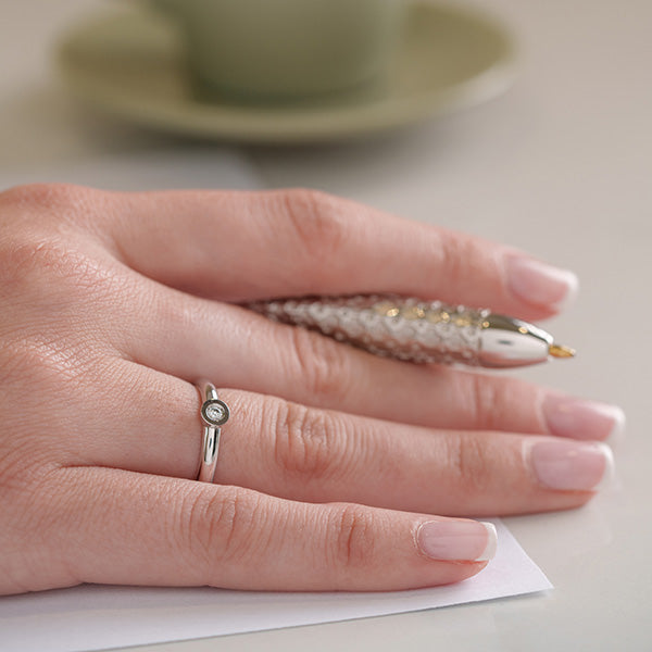 Bague Solitaire Alchimie rond en or diamant 0,07 ct