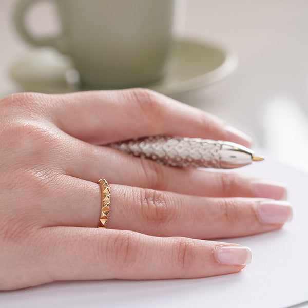 Bague anneau Triangles en or