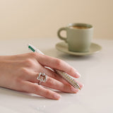 Bague Carré Trilogie Alchimie Argent