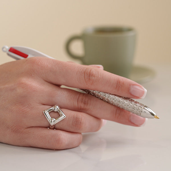 Bague Losange Trilogie Alchimie Argent