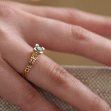 Bague French Kiss en or et Topaze Bleue 5 mm