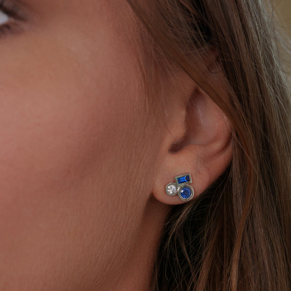 Boucles d'oreilles Marélie Bleue