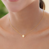 Simplicité diamond pendant in gold and diamond