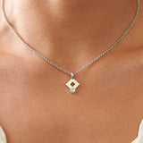 Pendant signe Losange small diamond in gold Tournaire