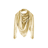 Châle Alchimie beige 140 cm en soie