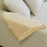 Châle Alchimie beige 140 cm en soie