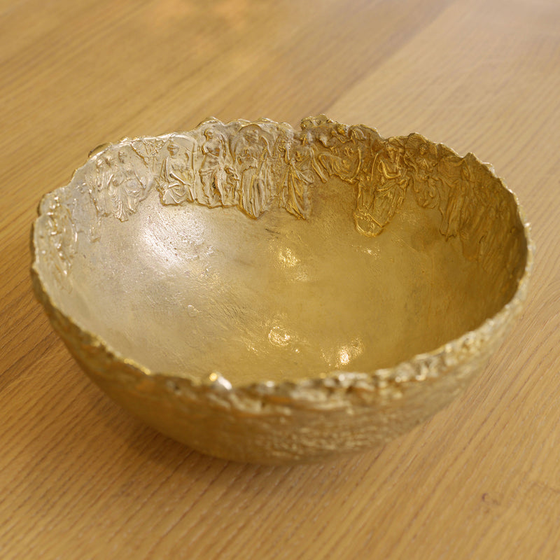 Bas-relief bronze cup 180 mm