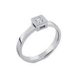 Solitaire Cube diamond ring in gold