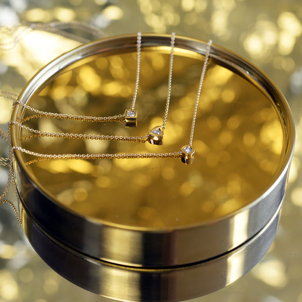 Pendentif Simplicité rond en or et diamant