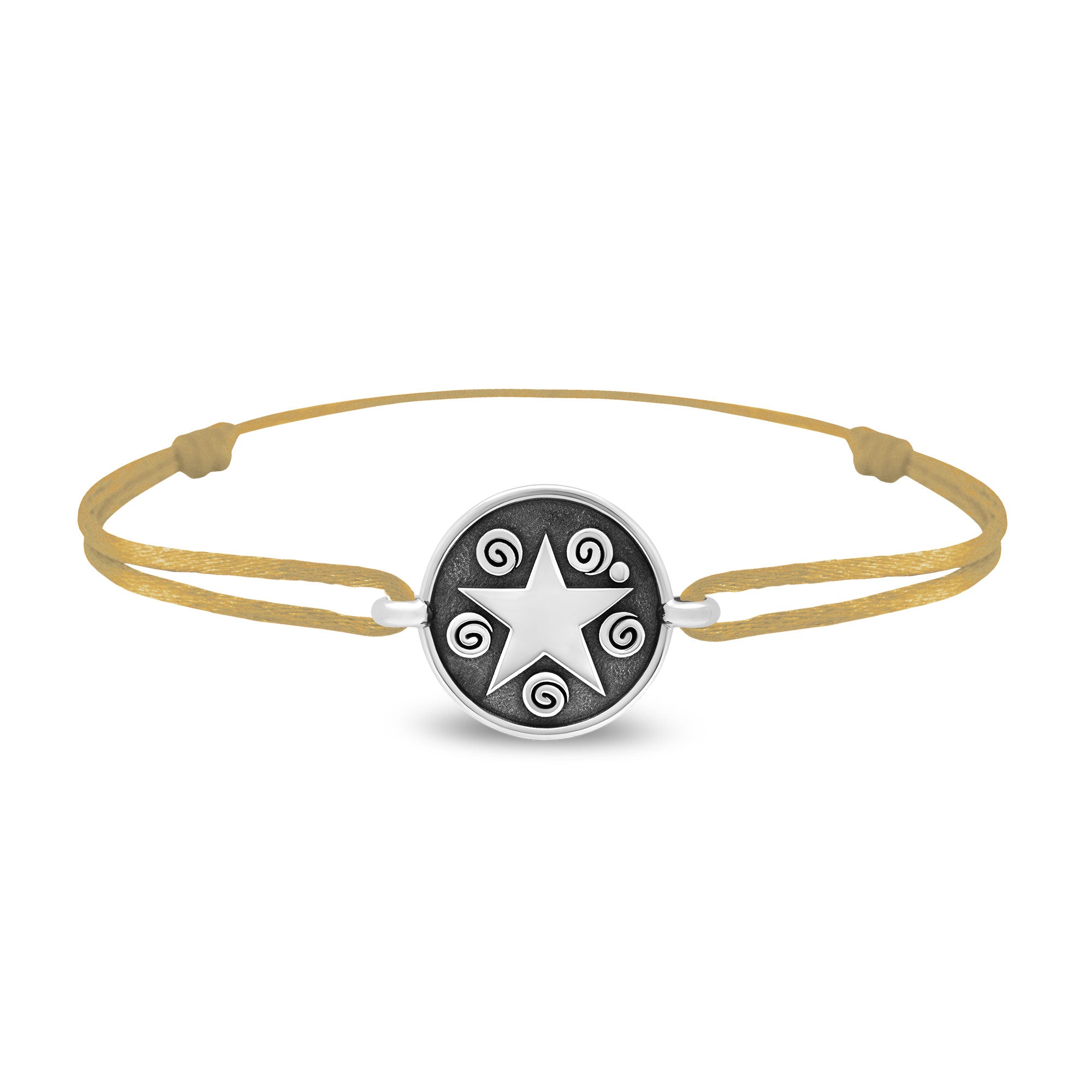 Bracelet lien étoile en argent