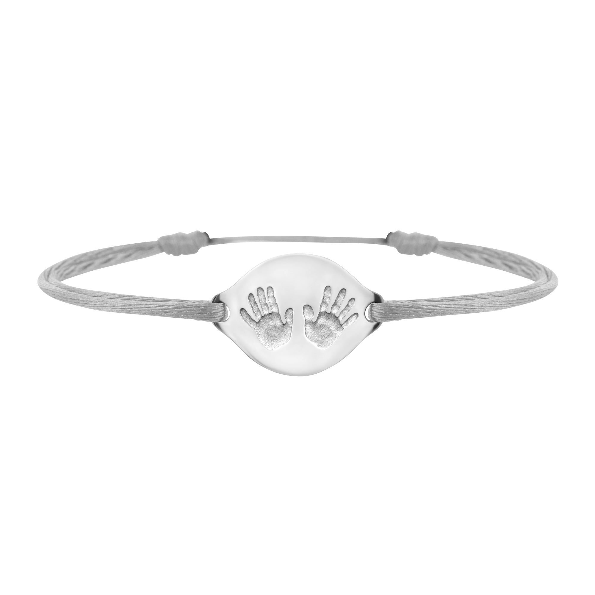Handprint link bracelet in gold, large model
