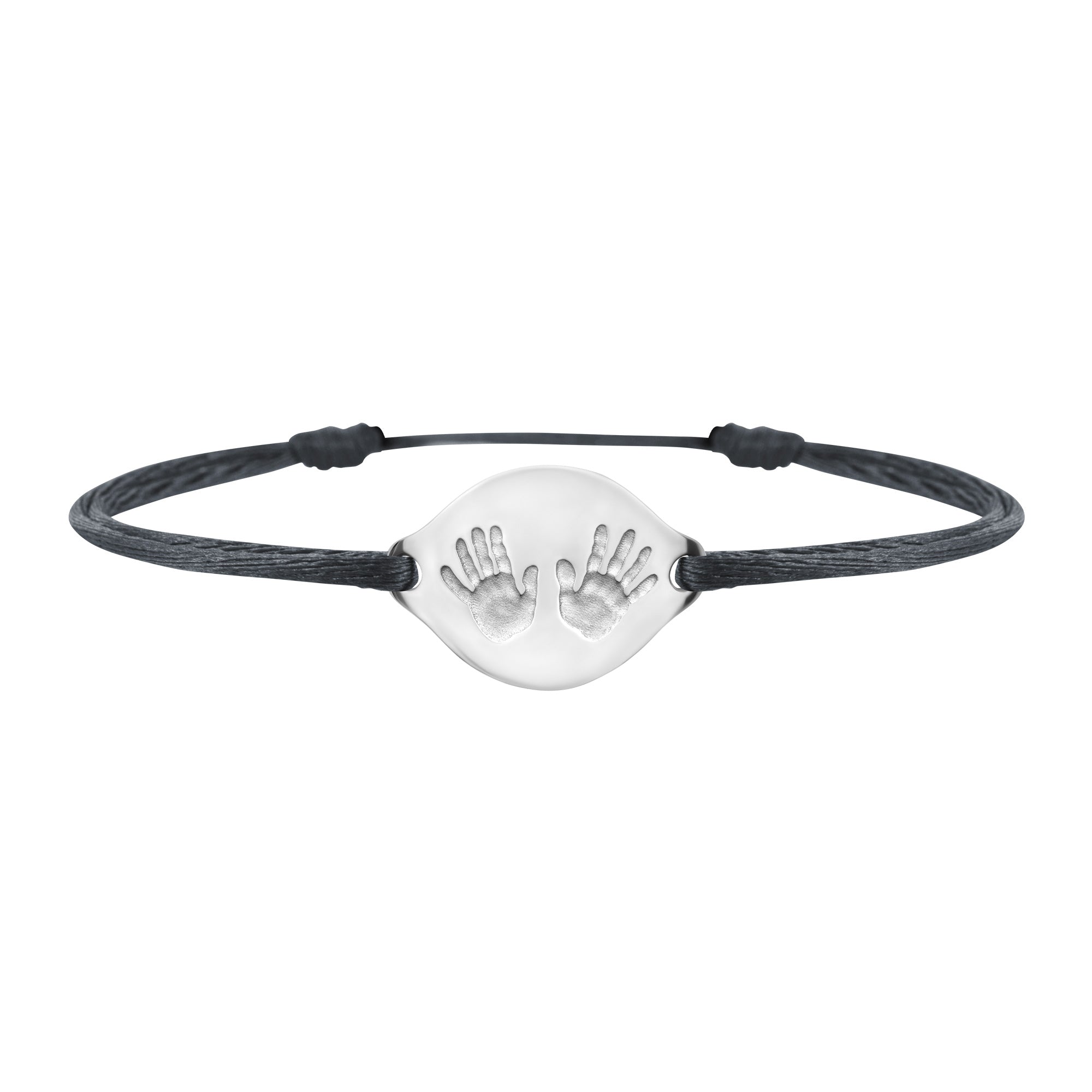 Handprint link bracelet in gold, large model