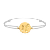 Bracelet lien accompagnement pieds en or petit modèle