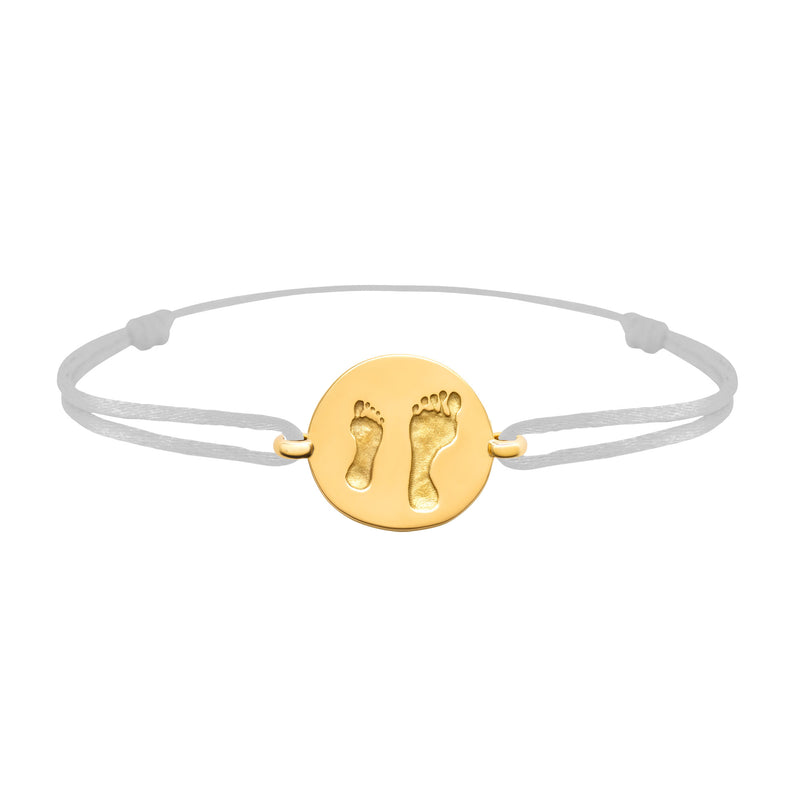 Bracelet lien accompagnement pieds en or petit modèle