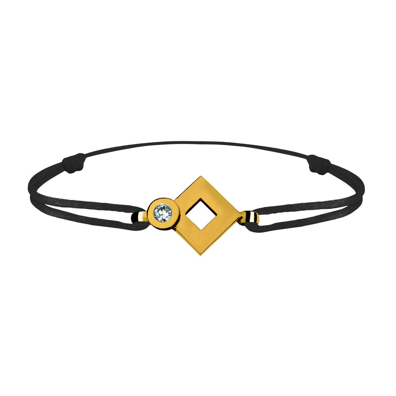 Tournaire gold and diamond link bracelet signe eclipse rhombus