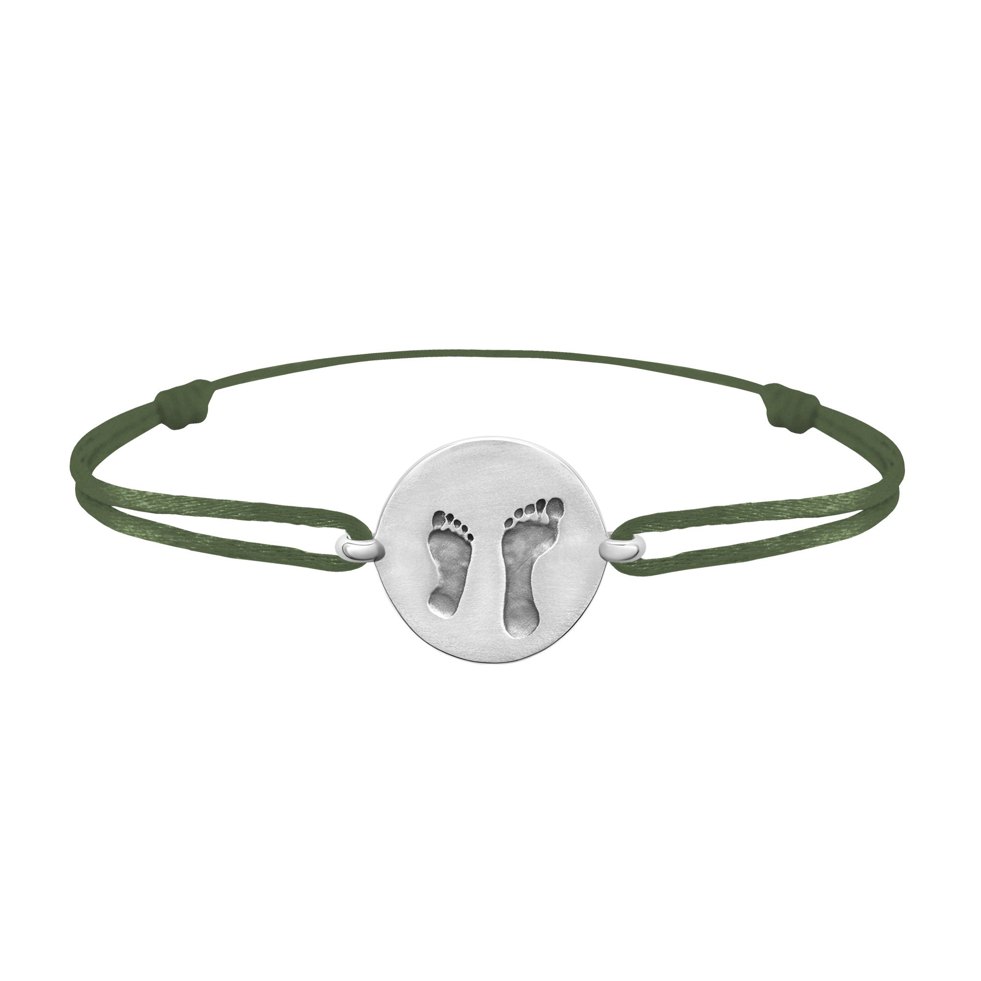 Bracelet lien accompagnement pieds en argent