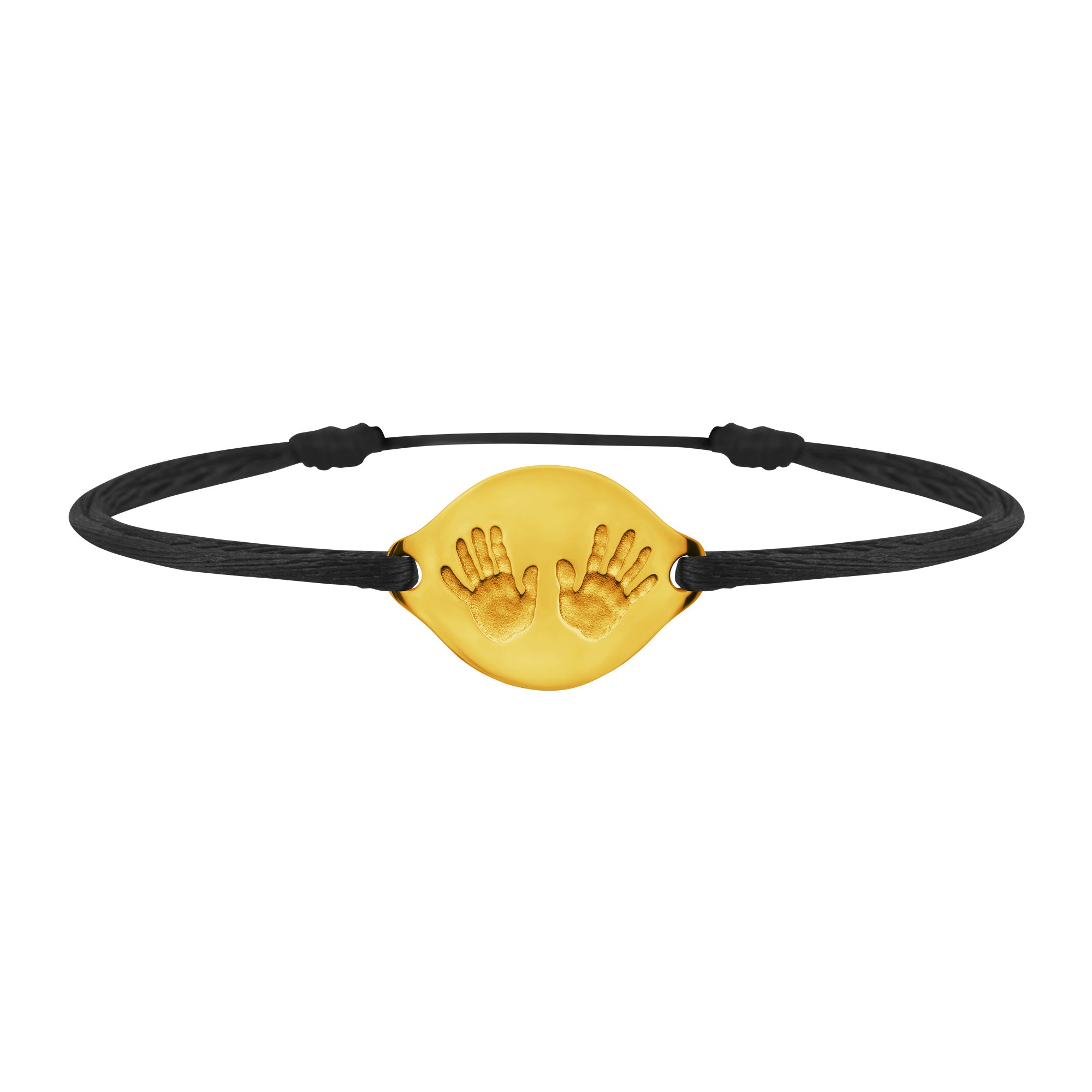 Handprint link bracelet in gold, large model