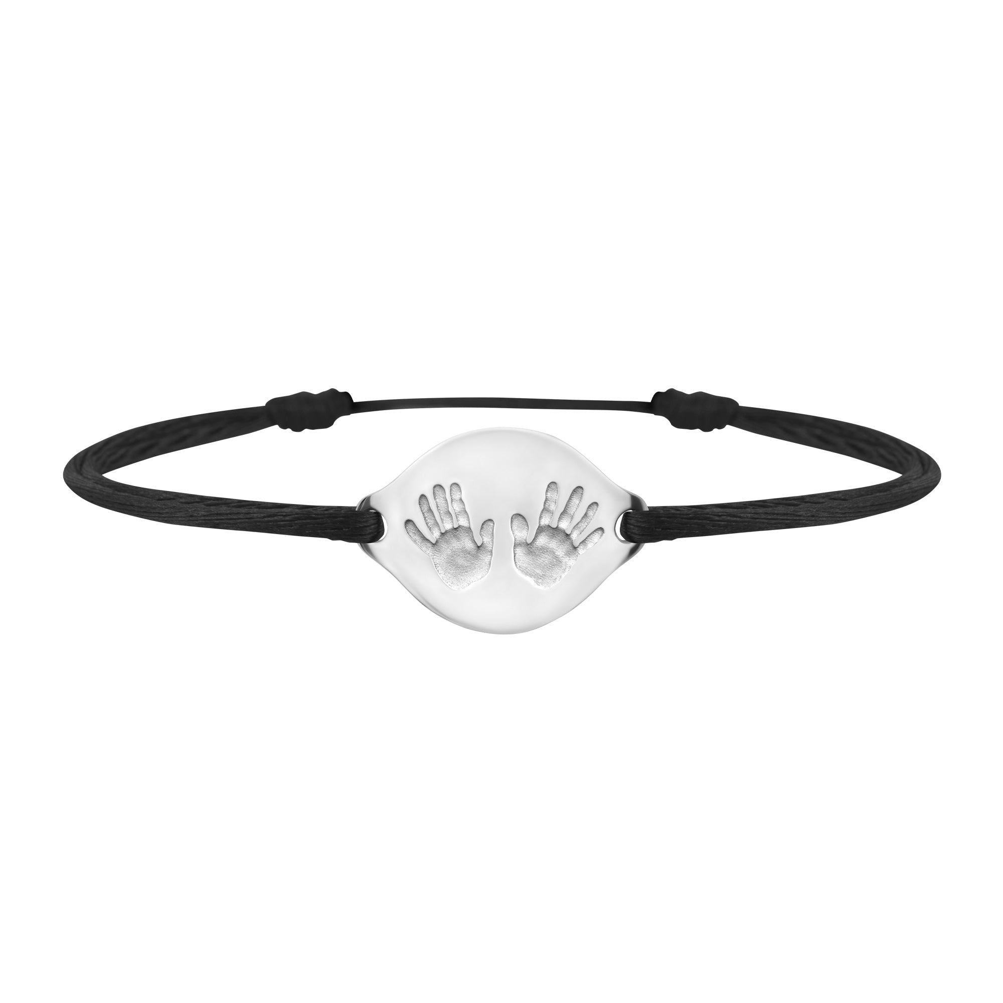 Handprint link bracelet in gold, large model