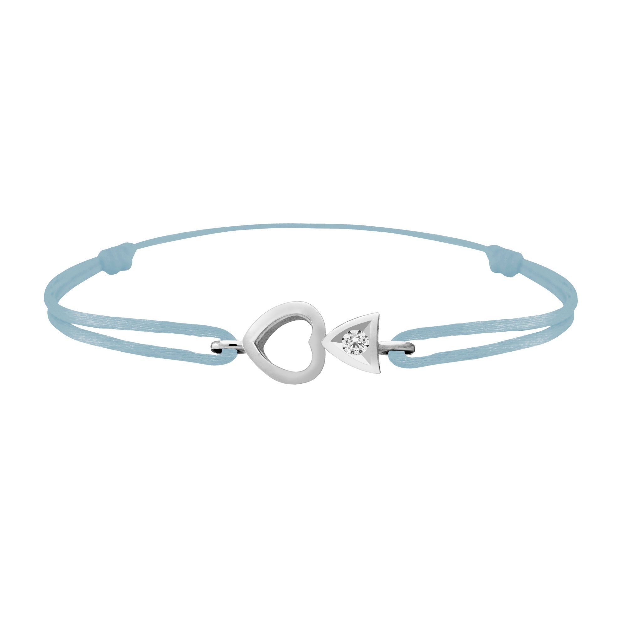 Bracelet lien Tournaire "cupidon cœur" or et diamant