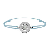 Tournaire gold and diamond link bracelet signe labyrinthe round