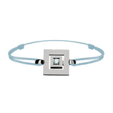 Bracelet lien Tournaire signe labyrinthe carrée or et diamant