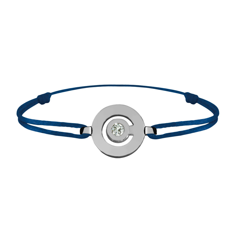 Tournaire gold and diamond link bracelet signe labyrinthe round