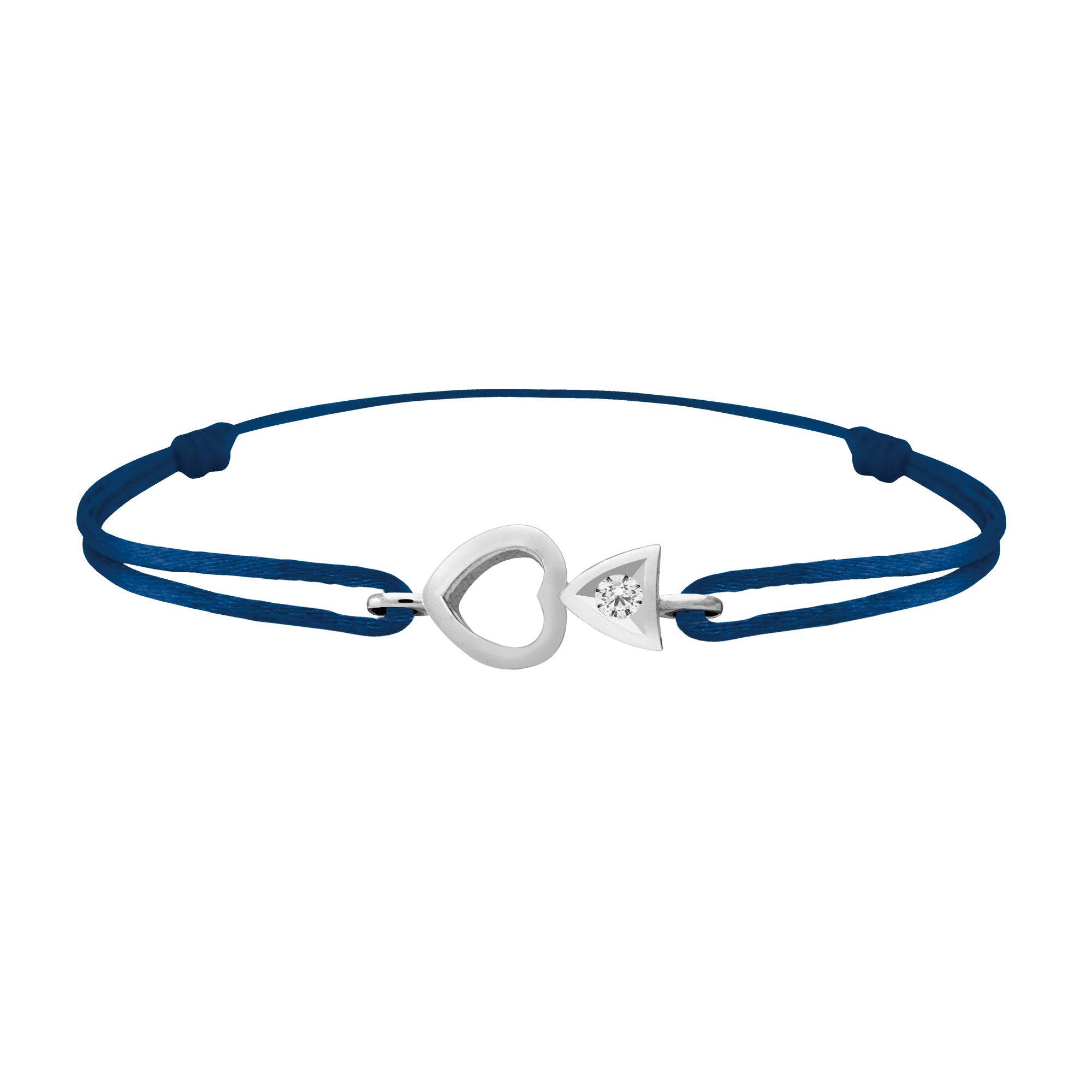 Bracelet lien Tournaire "cupidon cœur" or et diamant