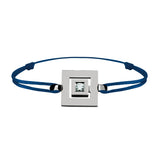 Bracelet lien Tournaire signe labyrinthe carrée or et diamant