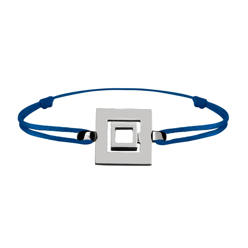 Bracelet Lien Signe Labyrinthe Carré Tout Or