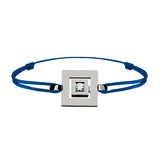 Bracelet lien Tournaire signe labyrinthe carrée or et diamant