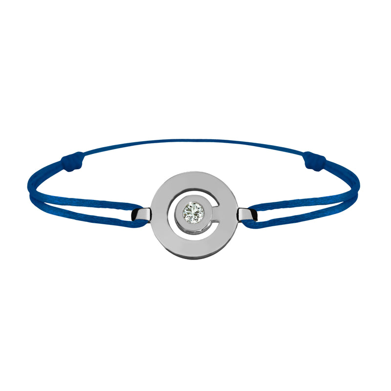 Tournaire gold and diamond link bracelet signe labyrinthe round