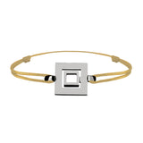 Bracelet Lien Signe Labyrinthe Carré Tout Or