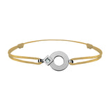Bracelet lien Tournaire or et diamant signe éclipse rond