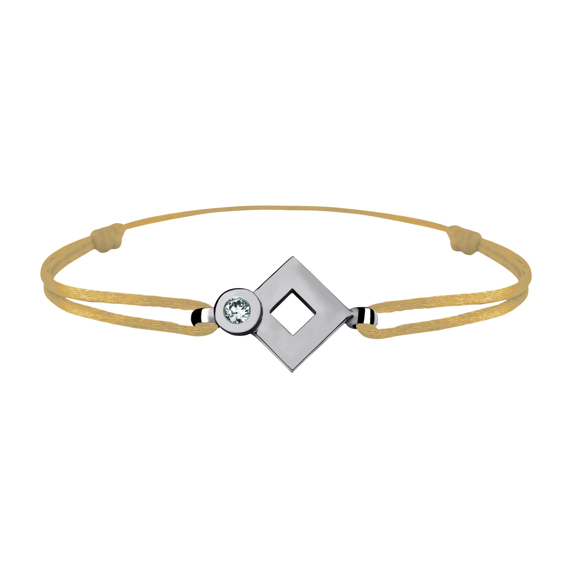Bracelet lien Tournaire or et diamant signe éclipse losange