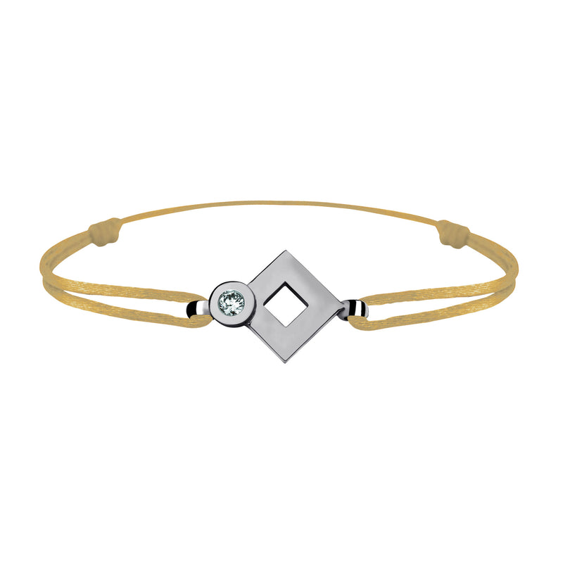 Tournaire gold and diamond link bracelet signe eclipse rhombus