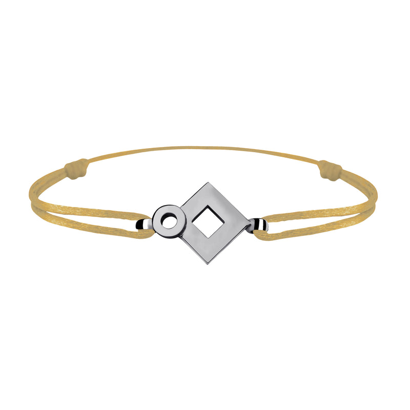 Bracelet lien Tournaire signe éclipse losange or