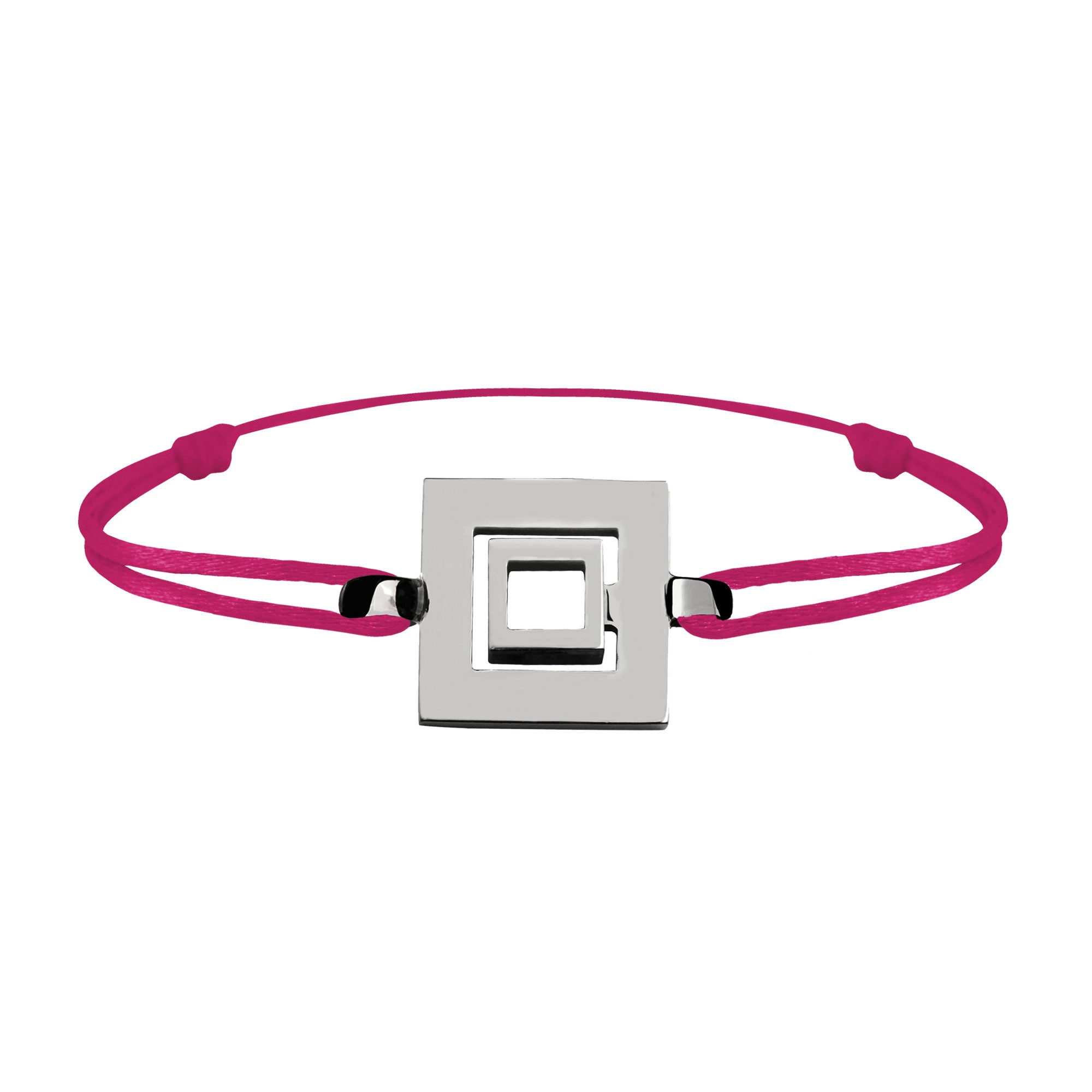 Bracelet Lien Signe Labyrinthe Carré Tout Or