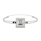 Bracelet lien Tournaire signe labyrinthe carrée or et diamant