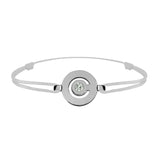 Tournaire gold and diamond link bracelet signe labyrinthe round