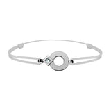 Bracelet lien Tournaire or et diamant signe éclipse rond