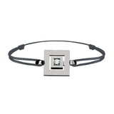 Bracelet lien Tournaire signe labyrinthe carrée or et diamant