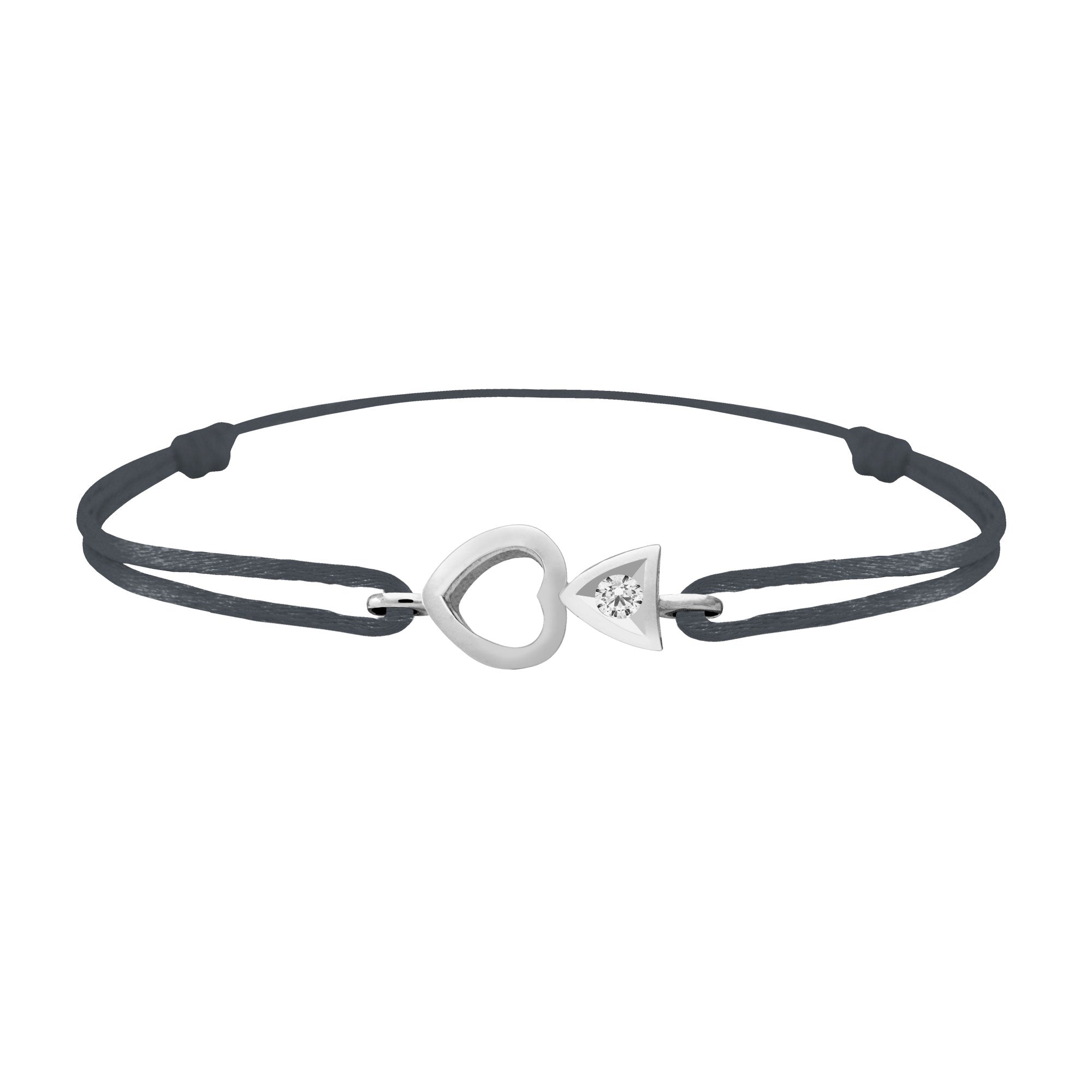 Bracelet lien Tournaire "cupidon cœur" or et diamant