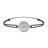 Tournaire gold and diamond link bracelet signe labyrinthe round