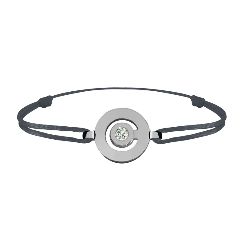 Tournaire gold and diamond link bracelet signe labyrinthe round