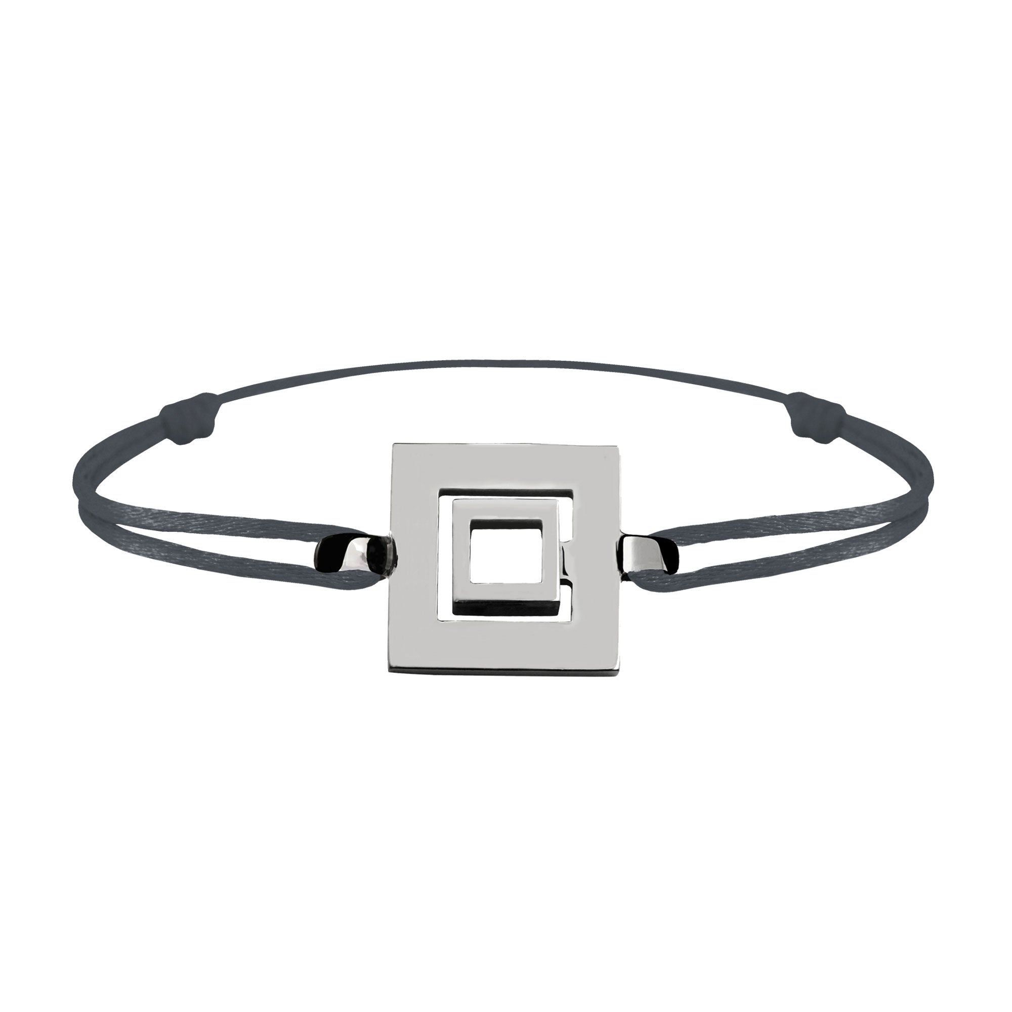 Bracelet Lien Signe Labyrinthe Carré Tout Or