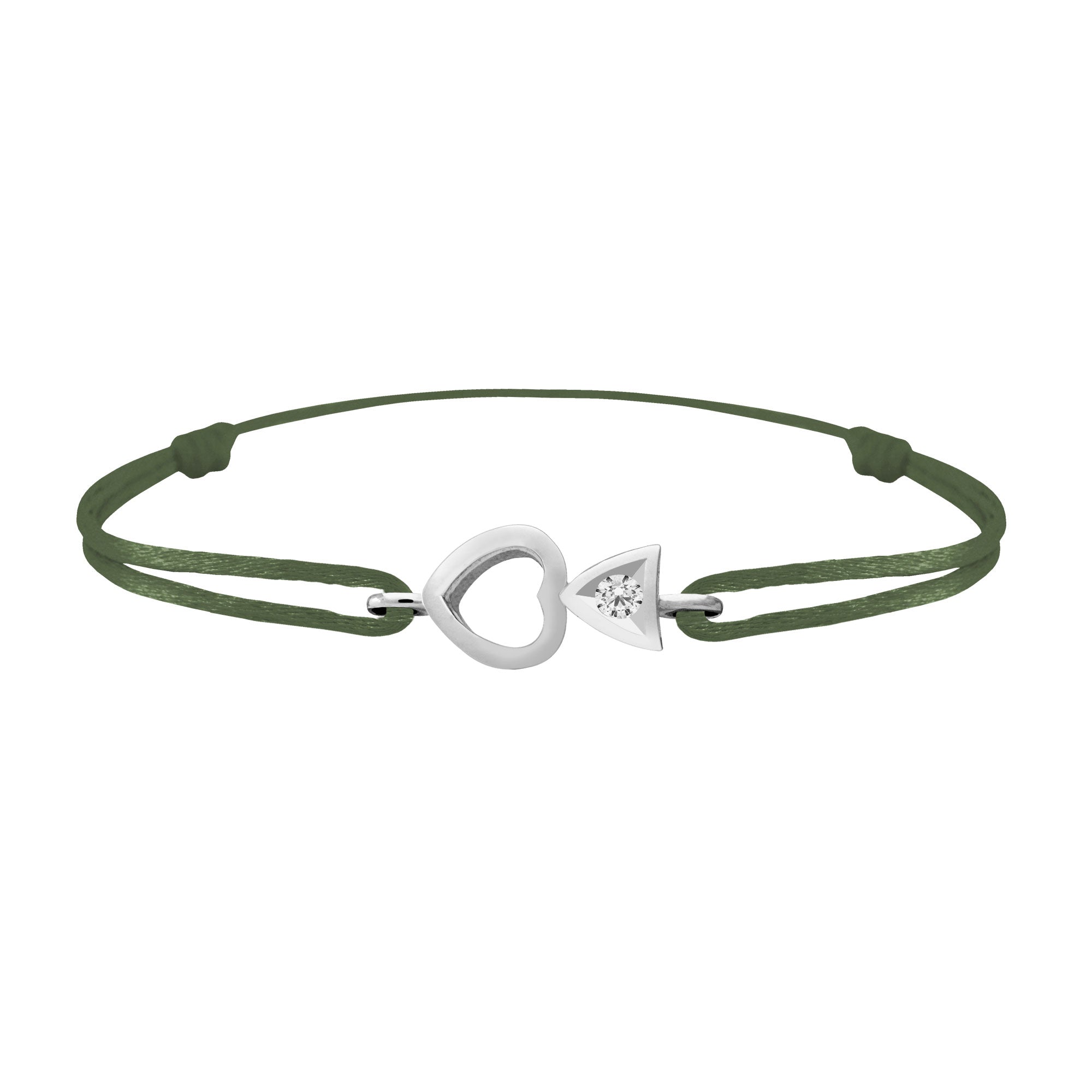 Bracelet lien Tournaire "cupidon cœur" or et diamant