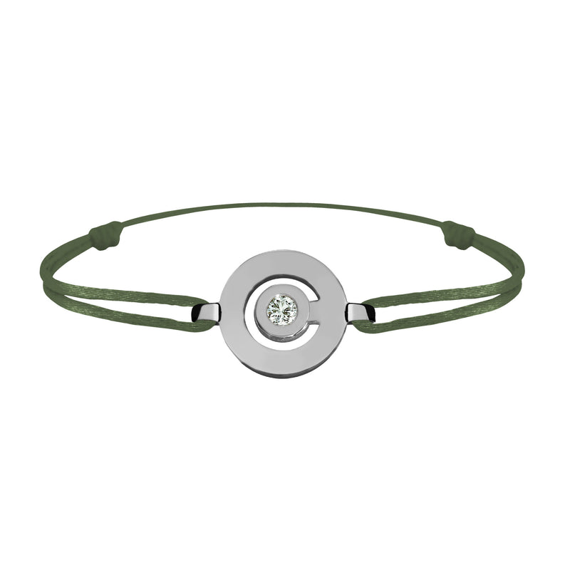 Tournaire gold and diamond link bracelet signe labyrinthe round