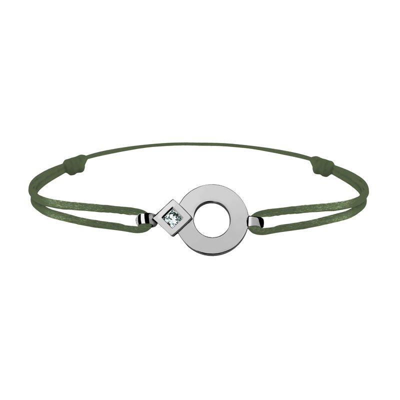 Bracelet lien Tournaire or et diamant signe éclipse rond