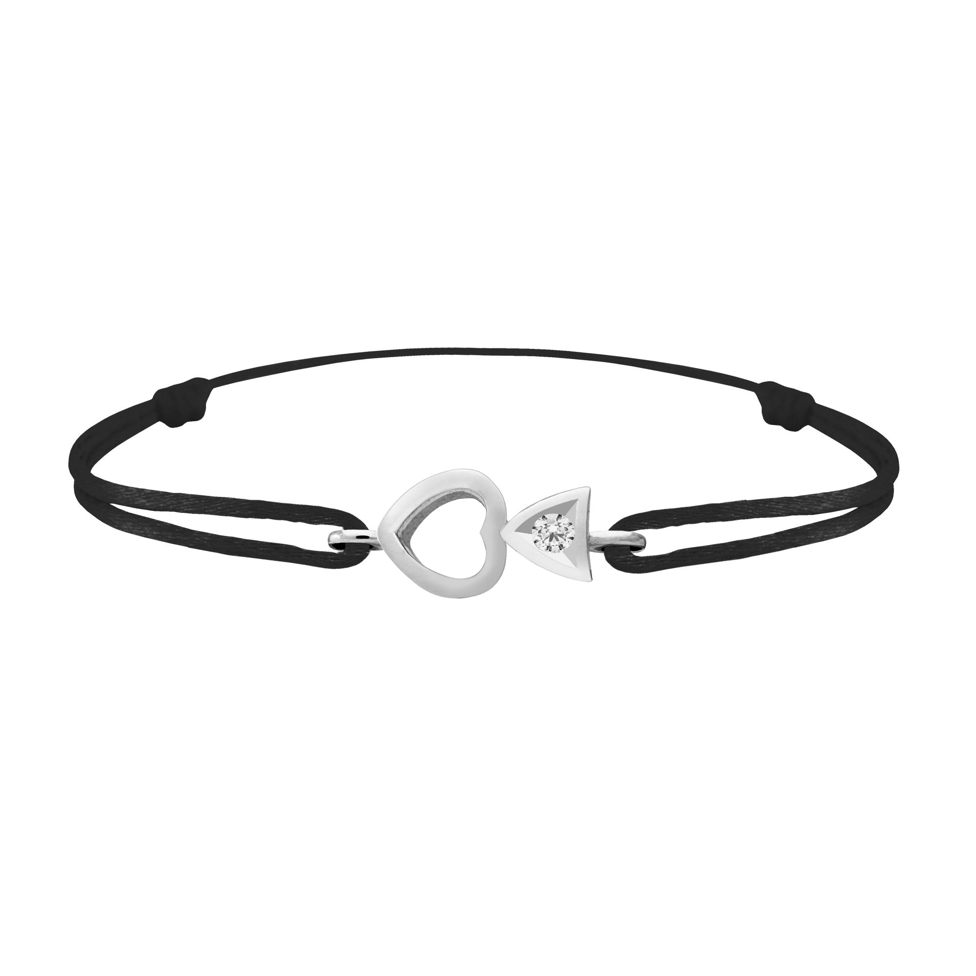 Bracelet lien Tournaire "cupidon cœur" or et diamant